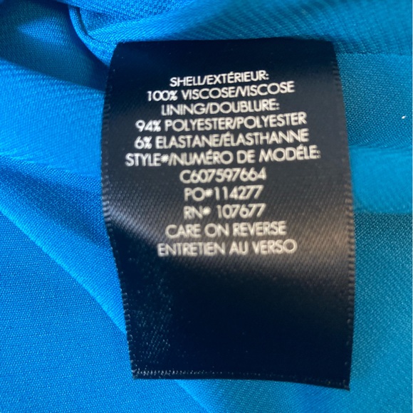 NWT Alice and Olivia “Adrianna” Faux Wrap Dress in Dark Turquoise - Picture 10 of 11